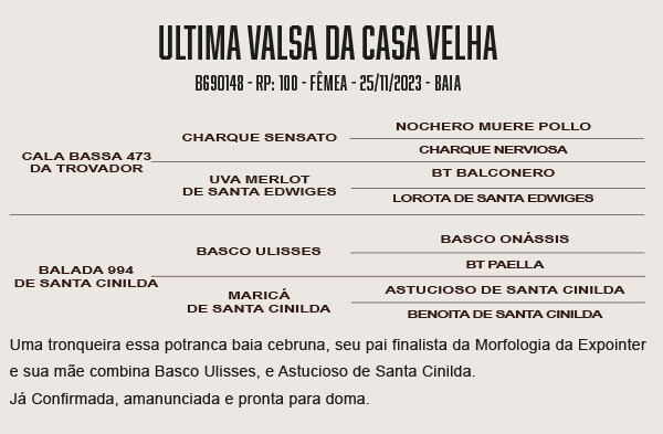 Geração ULTIMA VALSA DA CASA VELHA