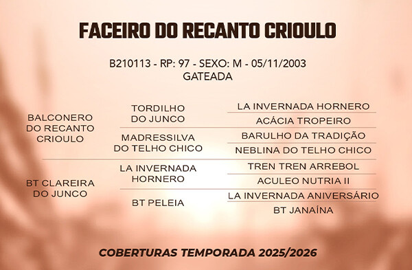 Geração FACEIRO DO RECANTO CRIOULO