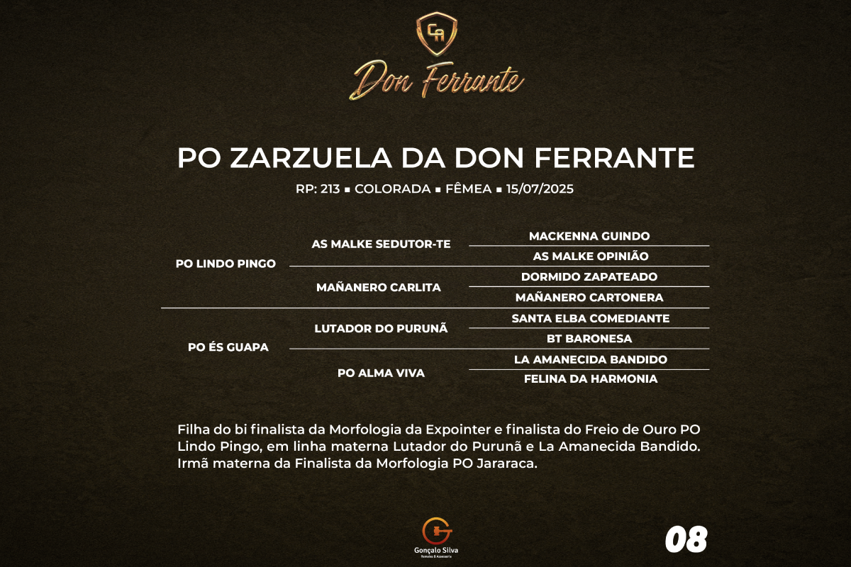 Geração PO ZARZUELA DA DON FERRANTE 