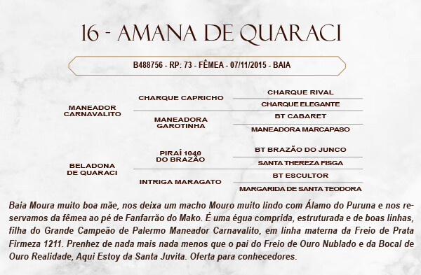 Geração AMANA DE QUARACI