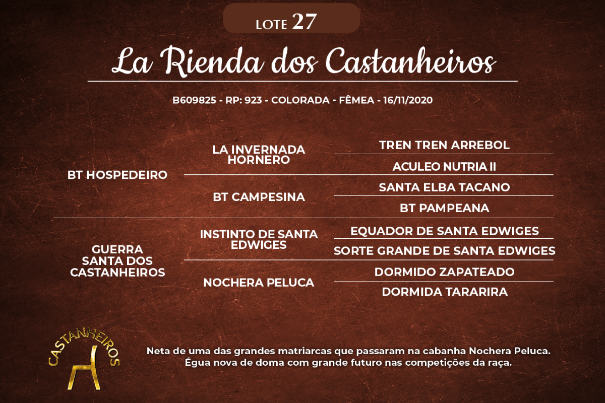 Geração LA RIENDA DOS CASTANHEIROS