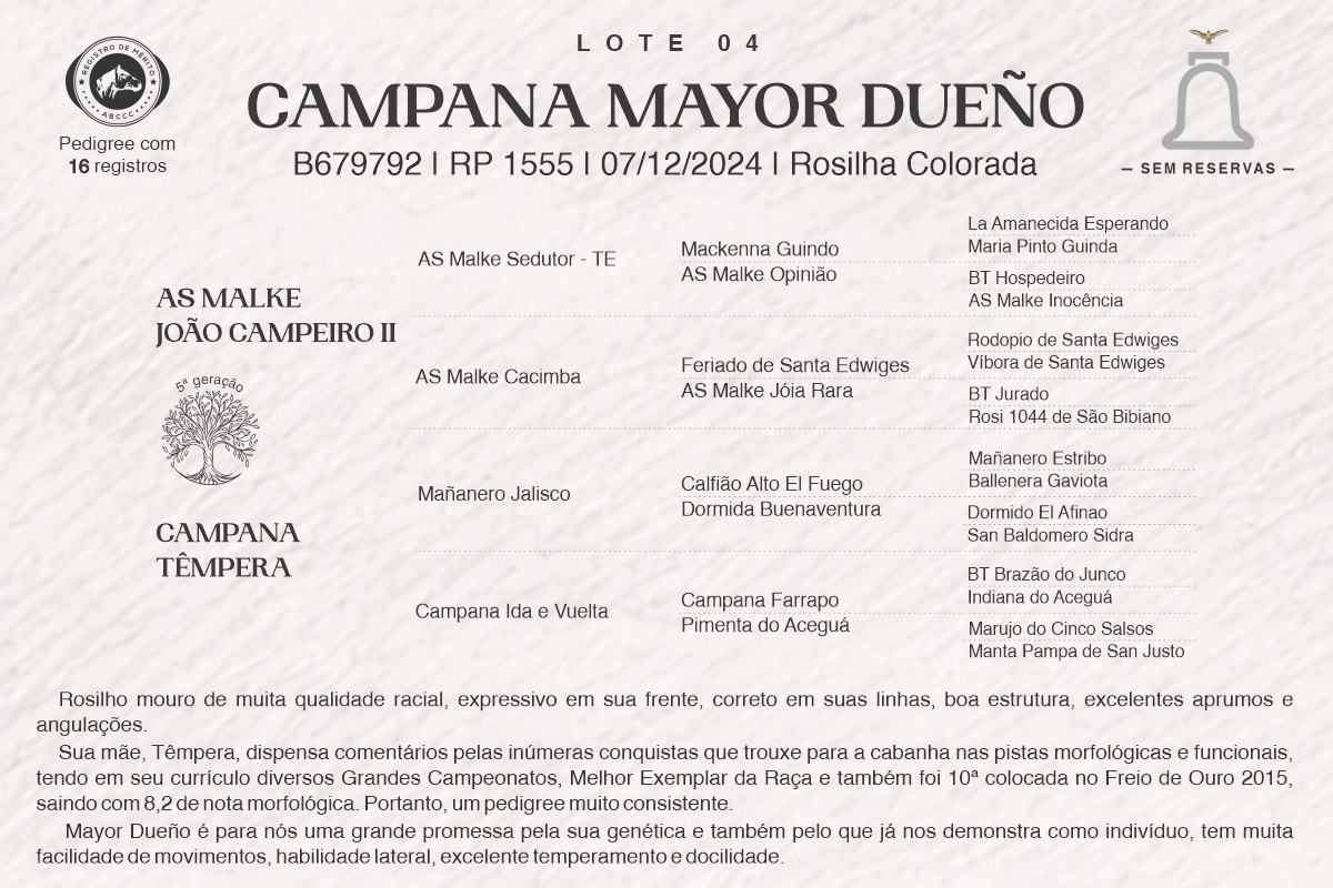 Geração CAMPANA MAYOR DUEÑO
