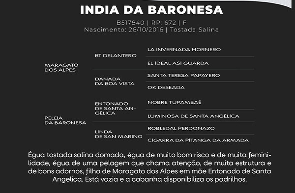 Geração INDIA DA BARONESA