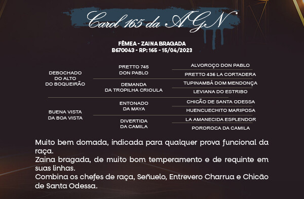 Geração CAROL 165 DA AGN