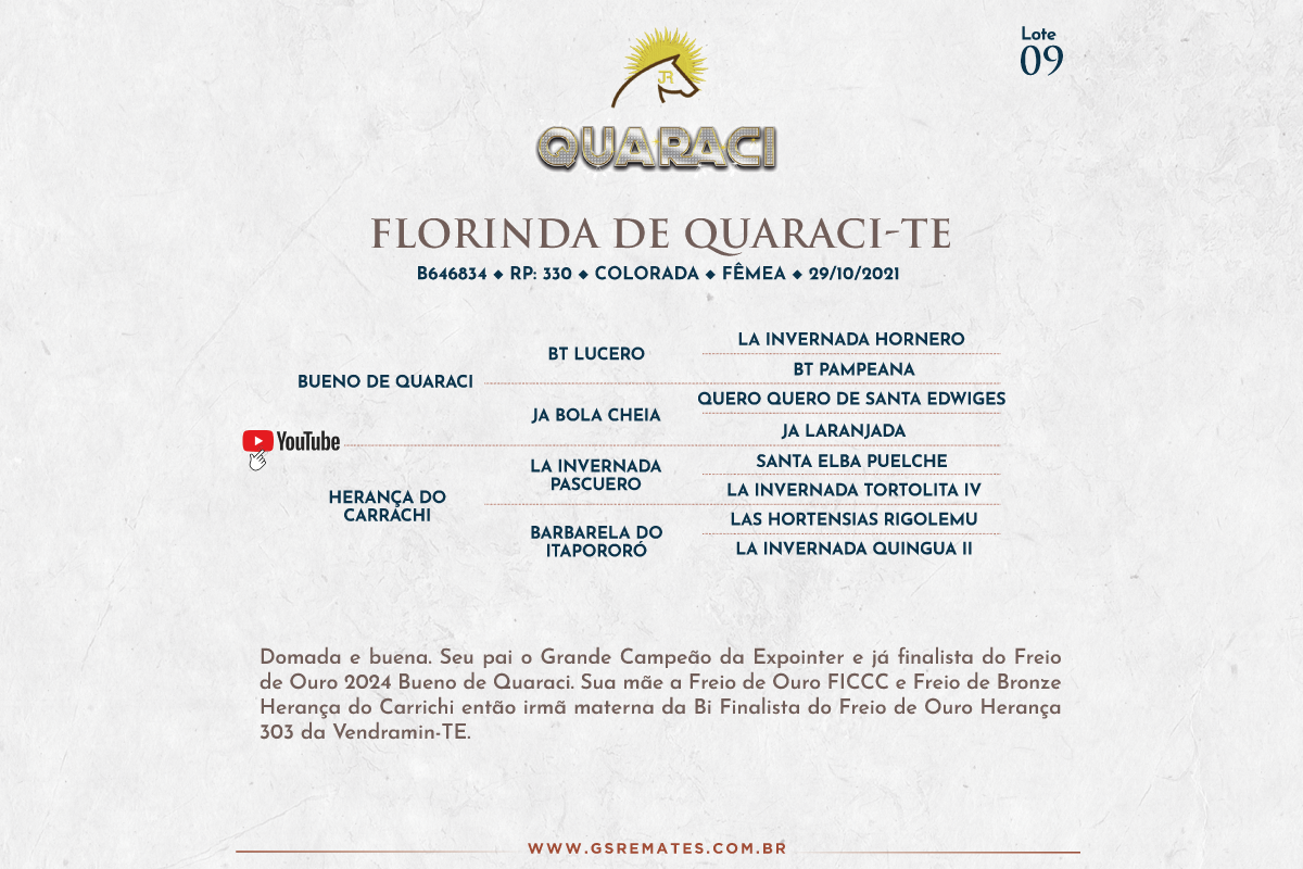 Geração FLORINDA DE QUARACI
