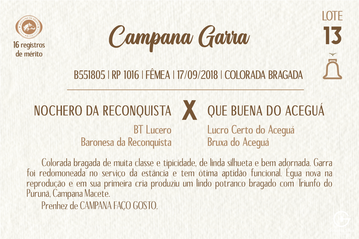 Geração CAMPANA GARRA