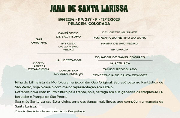 Geração JANA DE SANTA LARISSA 