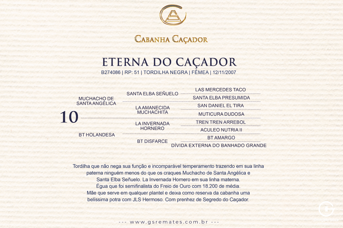 Geração ETERNA DO CAÇADOR 