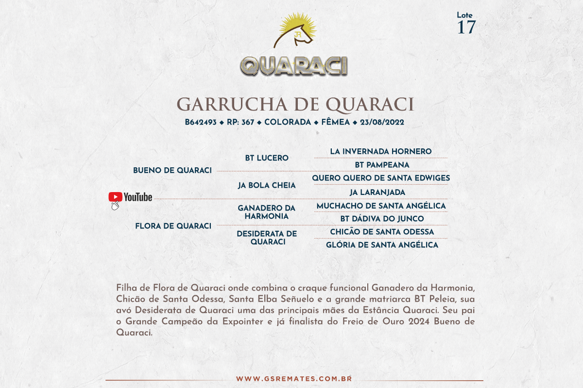 Geração GARRUCHA DE QUARACI