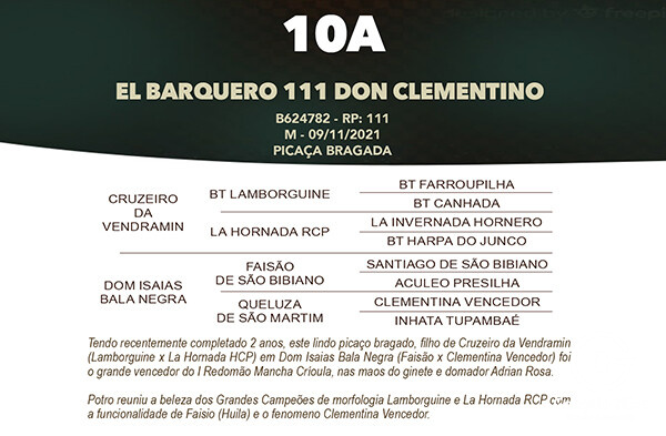 Geração EL BARQUERO 111 DON CLEMENTINO