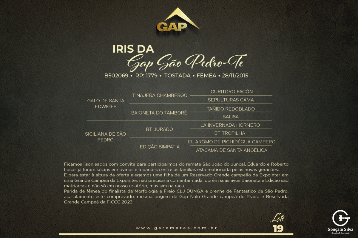 Geração IRIS DA GAP SÃO PEDRO-TE