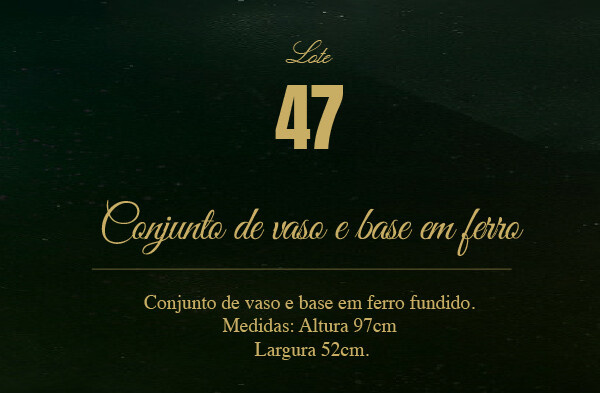 Geração CONJUNTO DE VASO E BASE DE FERRO