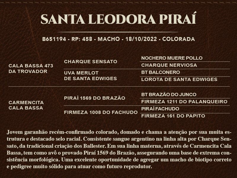 Geração SANTA LEODORA PIRAI