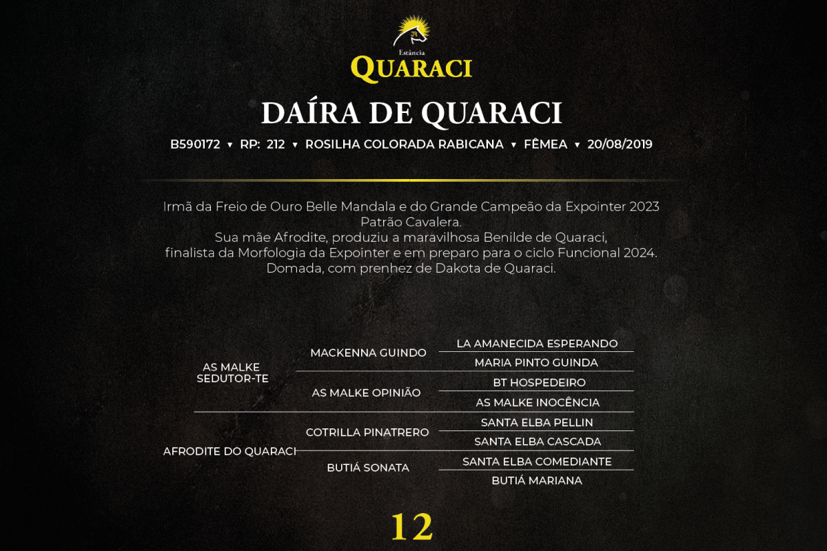 Geração DAÍRA DE QUARACI