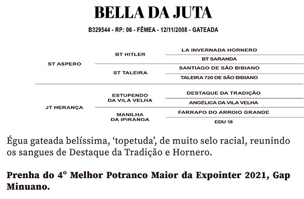 Geração BELLA DA JUTA 