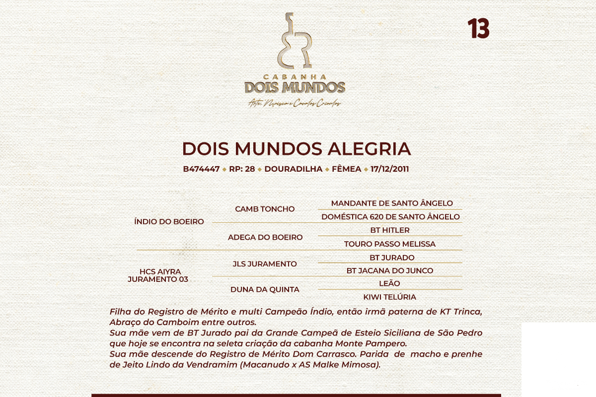 Geração DOIS MUNDOS ALEGRIA