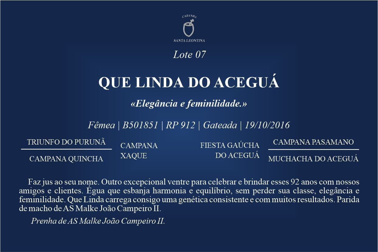 Geração QUE LINDA DO ACEGUÁ