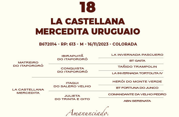 Geração LA CASTELLANA MERCEDITA URUGUAIO