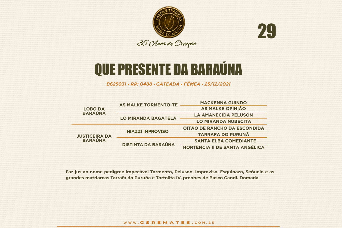 Geração QUE PRESENTE DA BARAÚNA