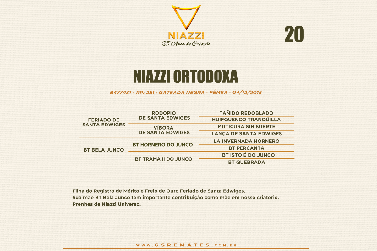 Geração NIAZZI ORTODOXA