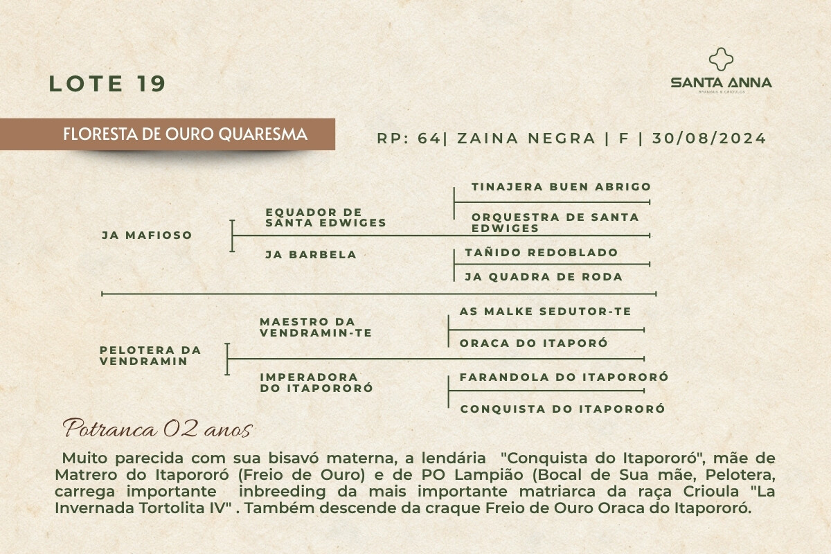 Geração FLORESTA DE OURO QUARESMA