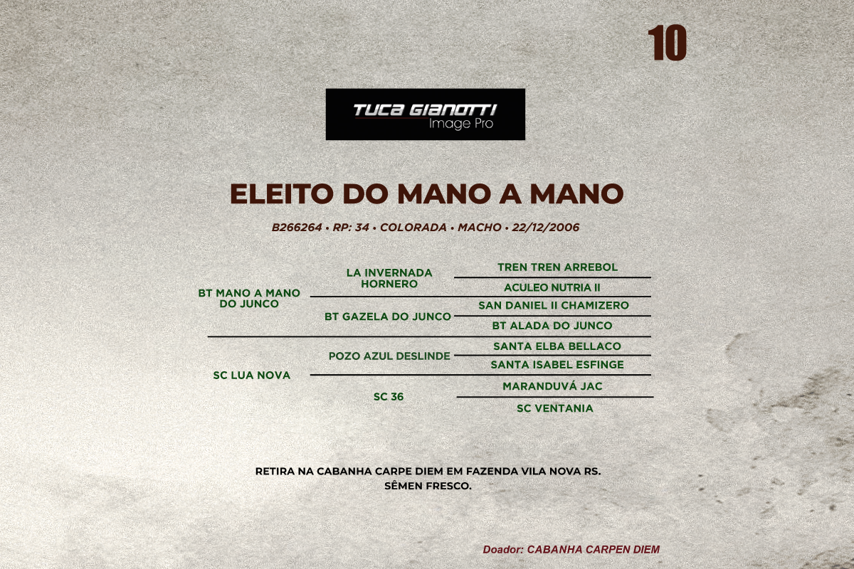 Geração ELEITO DO MANO A MANO