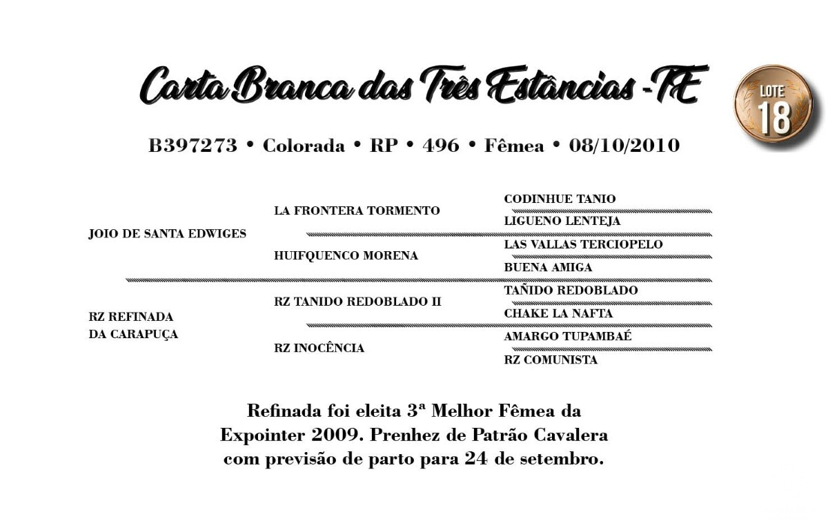 Geração CARTA BRANCA DAS TRÊS ESTÂNCIAS-TE