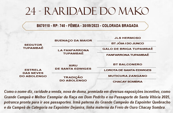 Geração RARIDADE DO MAKO