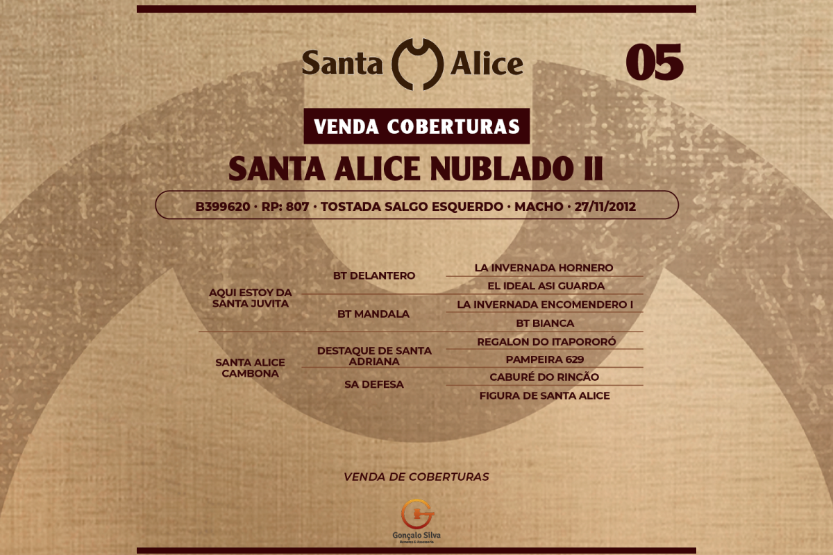 Geração SANTA ALICE NUBLADO II - Cobertura 