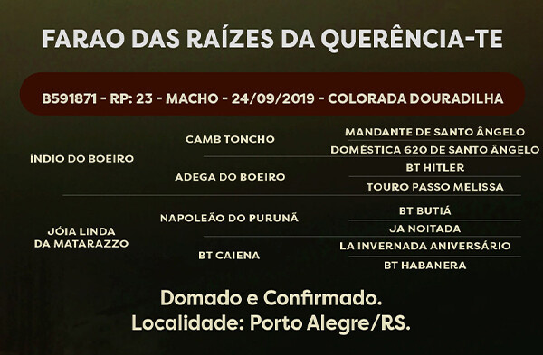 Geração FARAÓ DAS RAIZES DA QUERÊNCIA-TE