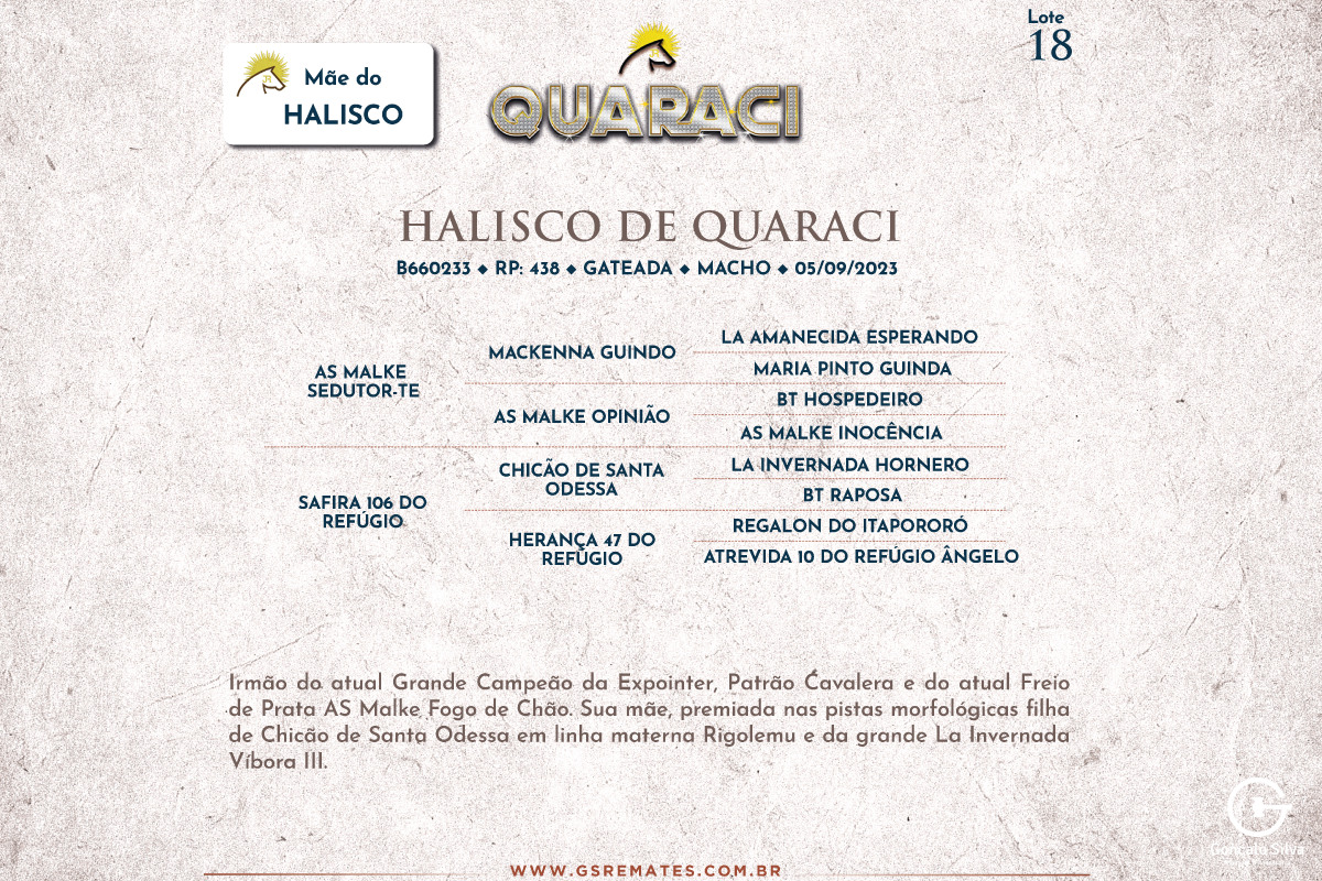 Geração HALISCO DE QUARACI