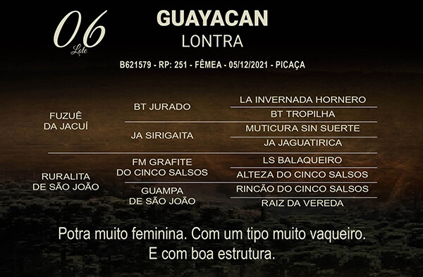 Geração GUAYACAN LONTRA