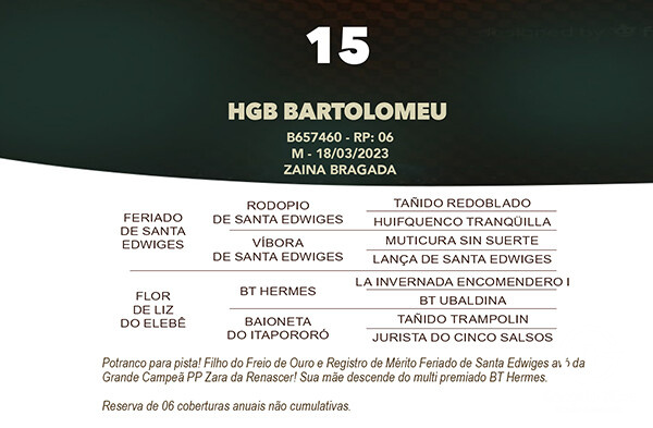 Geração HGB BARTOLOMEU