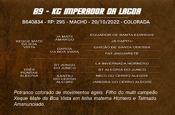 Geração KG IMPERADOR DA LAGOA