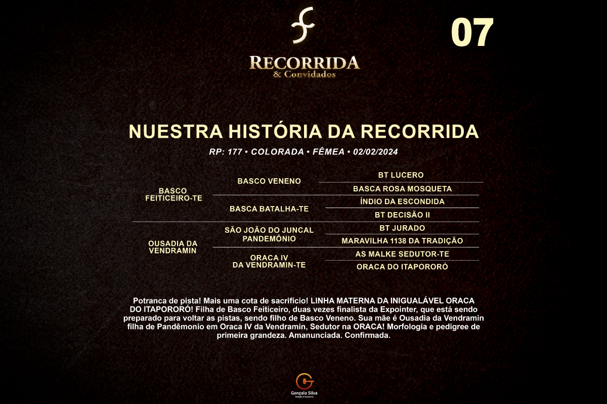 Geração NUESTRA HISTÓRIA DA RECORRIDA 