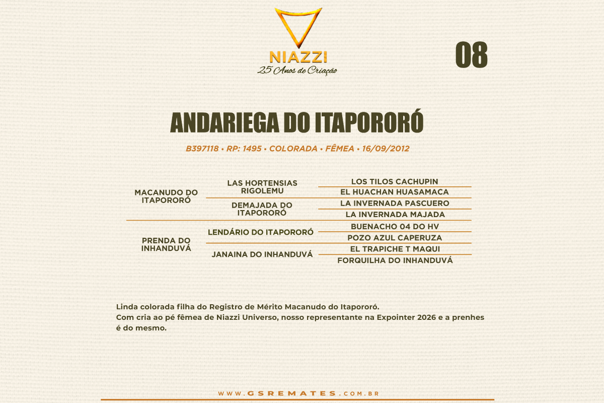 Geração ANDARIEGA DO ITAPORORÓ