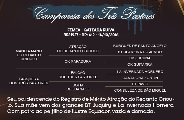 Geração CAMPONESA DAS TRÊS PASTORES