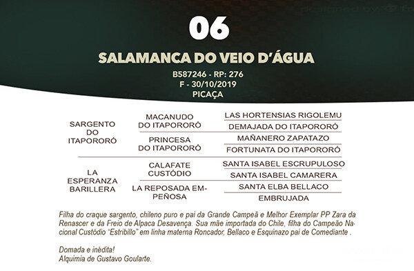 Geração SALAMANCA DO VEIO D'AGUA