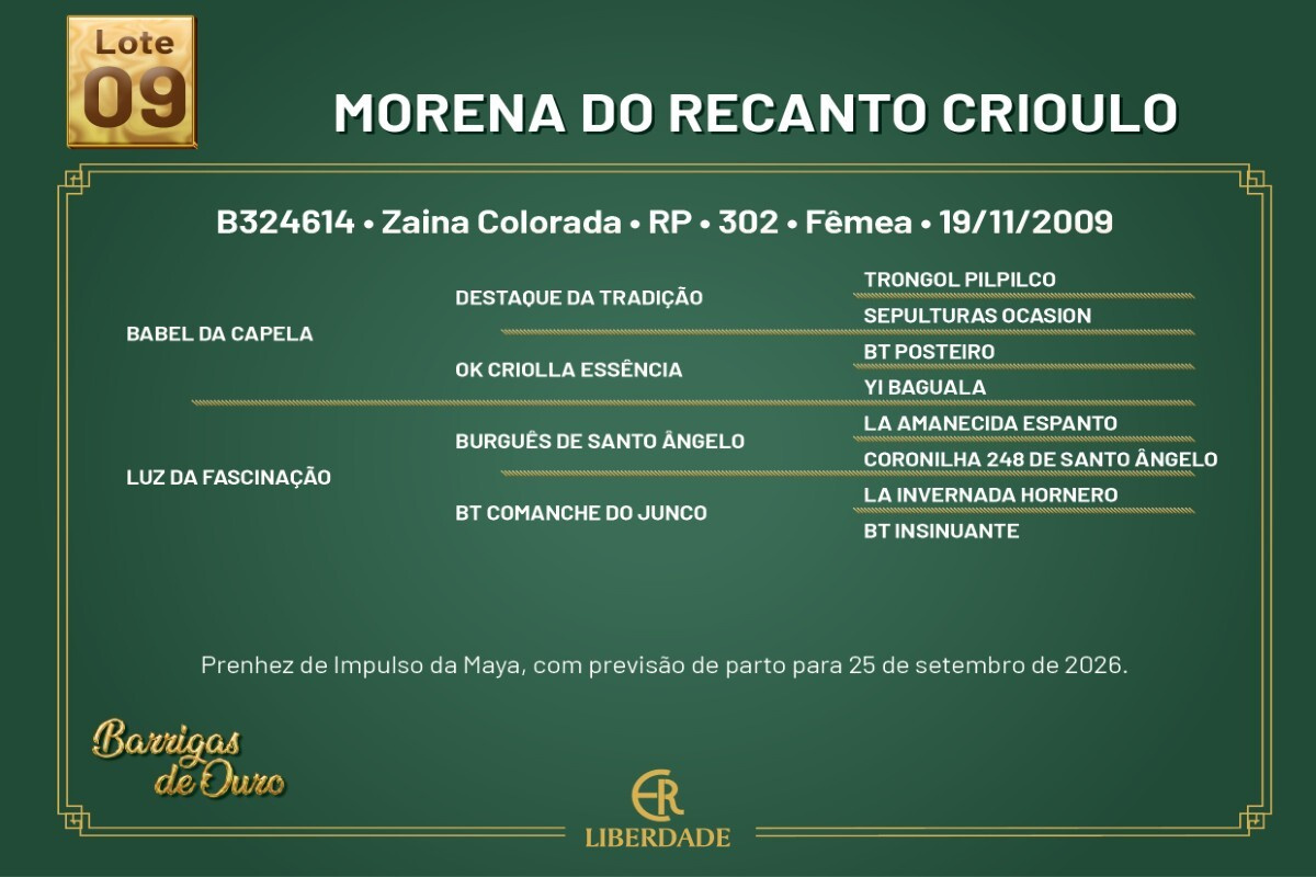 Geração MORENA DO RECANTO CRIOULO