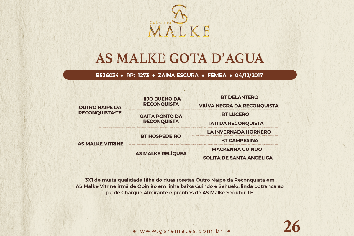 Geração AS MALKE GOTA D'ÁGUA