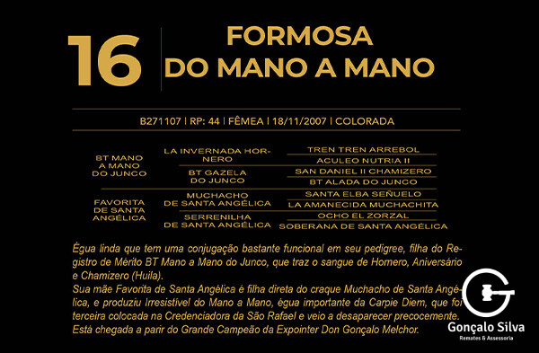 Geração FORMOSA DO MANO A MANO