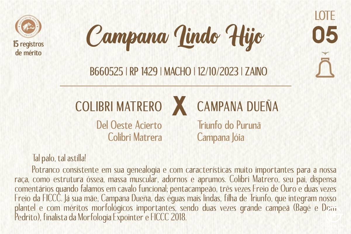Geração CAMPANA LINDO HIJO