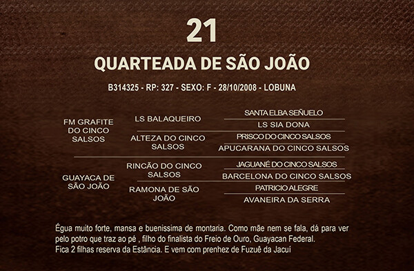 Geração QUARTEADA DE SÃO JOÃO
