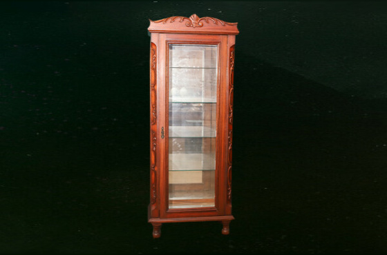 VITRINE EM MADEIRA CEREJEIRA