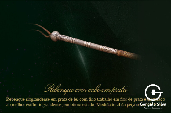 REBENQUE COM CABO EM PRATA