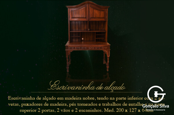 ESCRIVANINHA DE ALÇADO EM MADEIRA NOBRE