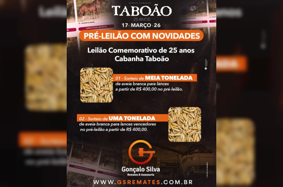 PRÉ LEILÃO COM NOVIDADE 