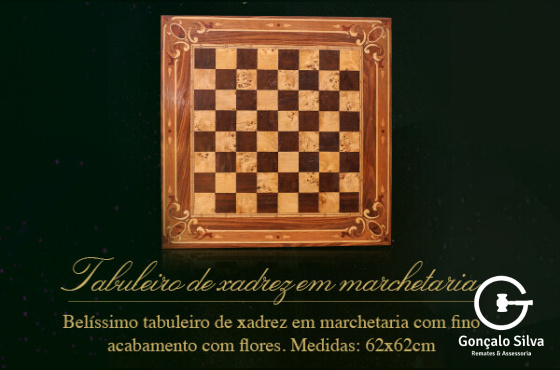 TABULEIRO DE XADREZ EM MARCHETARIA